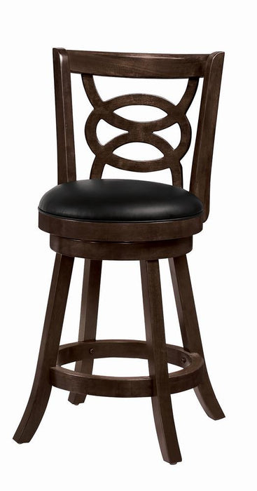 Calecita Swivel Counter Height Stools with Upholstered Seat Cappuccino (Set of 2) - Furniture Land (Milwaukee, WI)