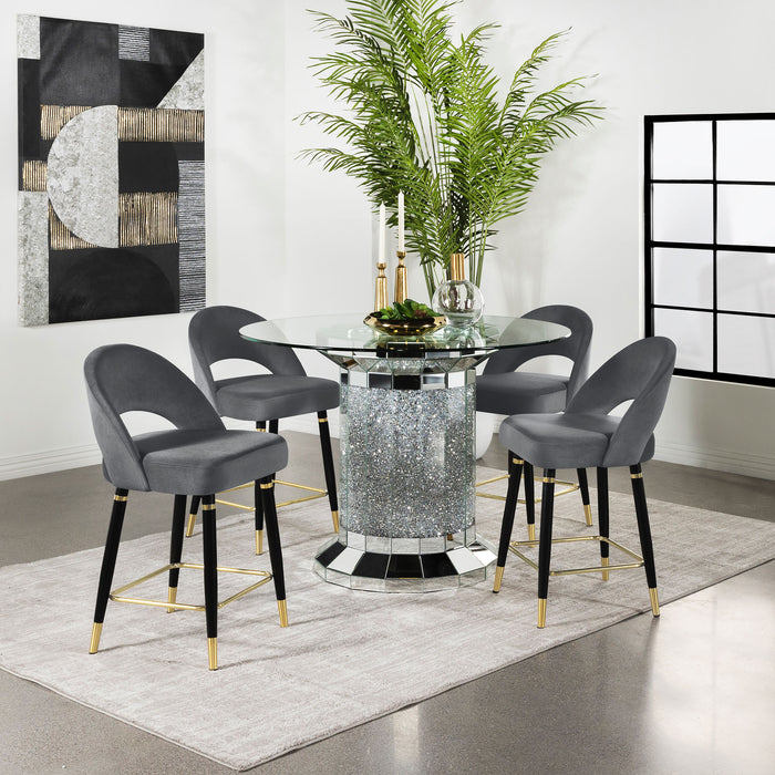 Ellie 5 Pc Counter Height Dining Sets Gray - Furniture Land (Milwaukee, WI)