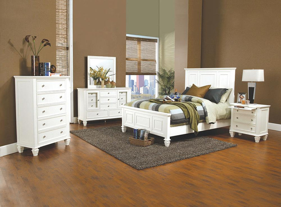 Sandy Beach Bedroom Set with High Headboard - Furniture Land (Milwaukee, WI)