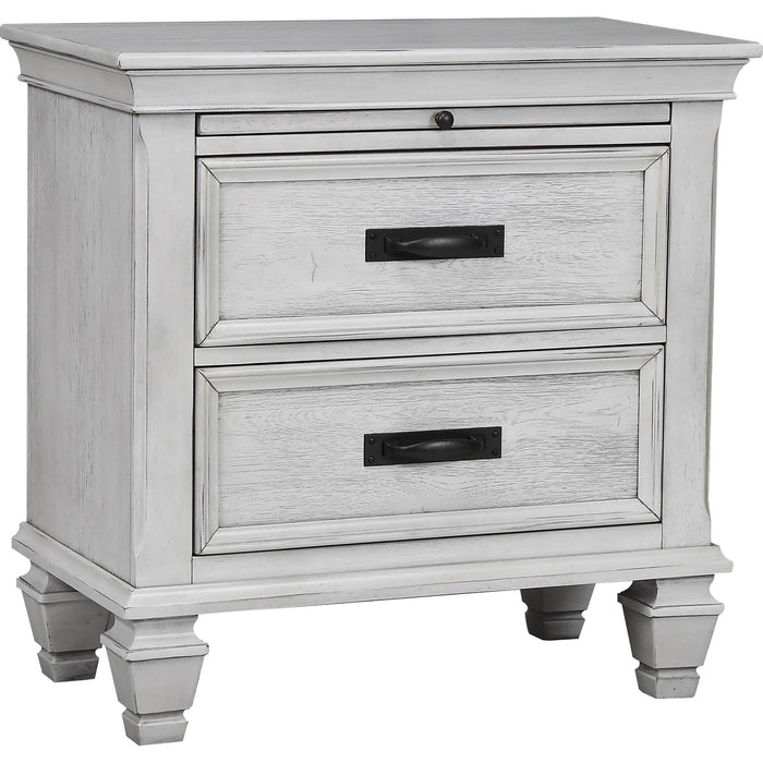 Franco 2-drawer Nightstand Antique White - Furniture Land (Milwaukee, WI)