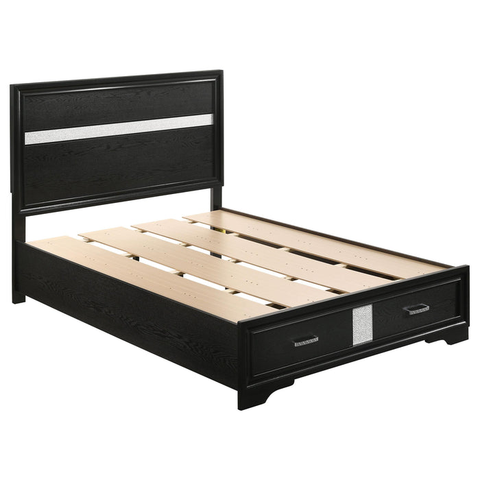 Miranda Full & Twin Storage Bed Black - Furniture Land (Milwaukee, WI)