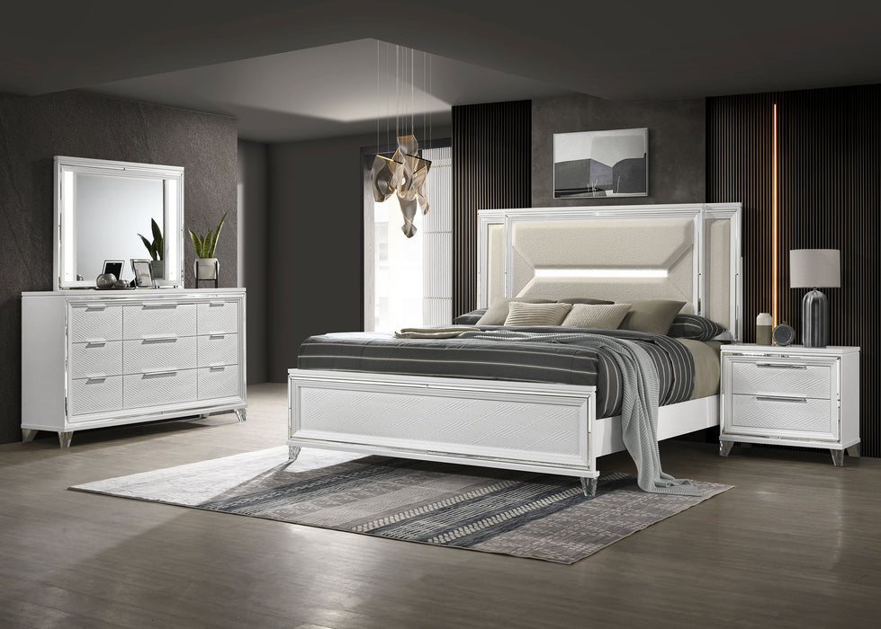 Marmore 4 & 5 Pc E.king, Cal.king, & Queen Bedroom Set - Furniture Land (Milwaukee, WI)