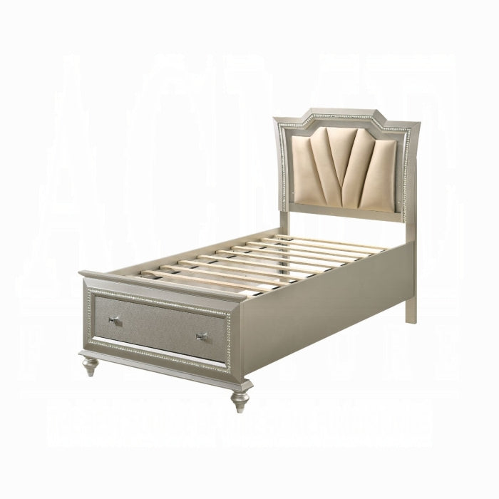 Kaitlyn Twin Bed With Led and Storage - Furniture Land (Milwaukee, WI)