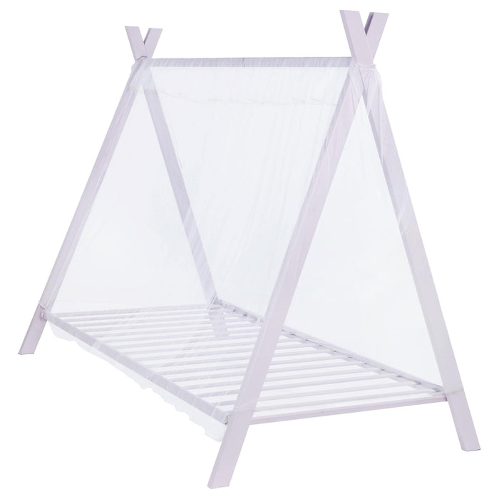 Fultonville Twin Metal Tent Bed Pink - Furniture Land (Milwaukee, WI)