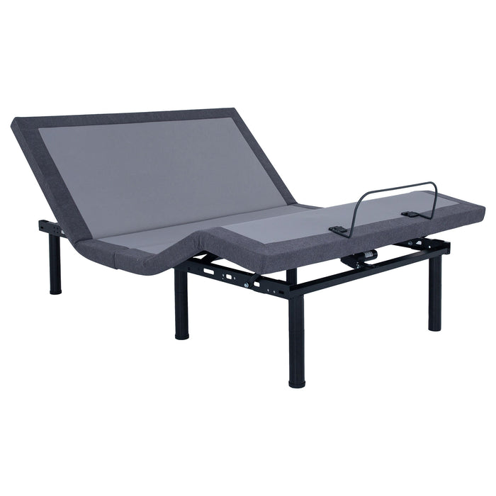 Clara Eastern King, E.King, Queen, & Twin XL Adjustable Bed Base Grey and Black - Furniture Land (Milwaukee, WI)