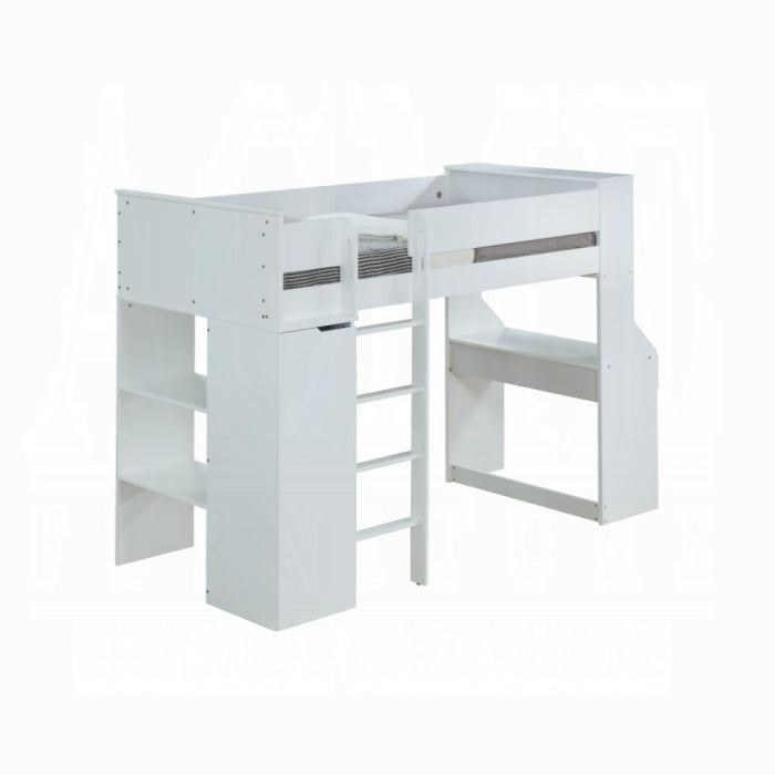 Ragna Twin Loft Bed With Desk and Wardrobe - Furniture Land (Milwaukee, WI)