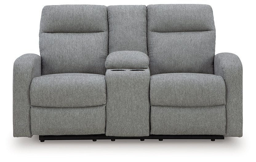 Gauntlet Reclining Loveseat with Console - Furniture Land (Milwaukee, WI)