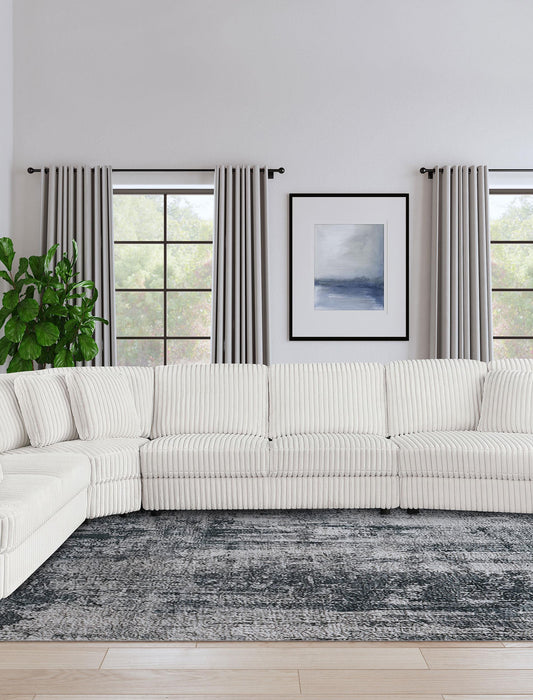 Emberson Upholstered Armless Loveseat Ivory - Furniture Land (Milwaukee, WI)