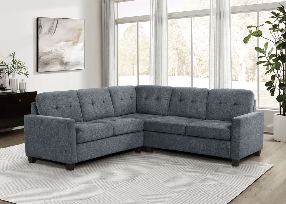 Georgina 5 Pc Stationary Sectionals Grey - Furniture Land (Milwaukee, WI)