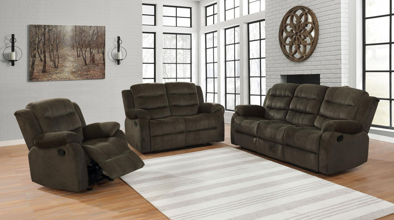 Rodman Upholstered Tufted Living Room Set Olive Brown - Furniture Land (Milwaukee, WI)