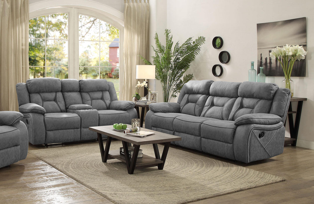 Higgins Upholstered Tufted Living Room Set - Furniture Land (Milwaukee, WI)