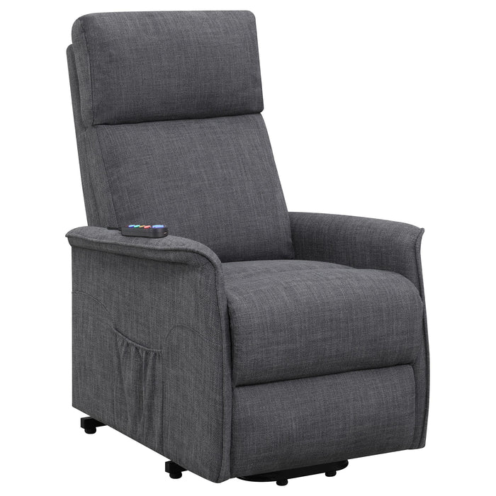 Herrera Power Lift Recliner with Wired Remote Charcoal - Furniture Land (Milwaukee, WI)