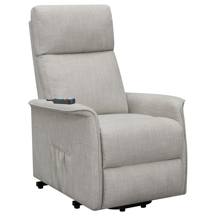 Herrera Power Lift Recliner with Wired Remote Beige - Furniture Land (Milwaukee, WI)