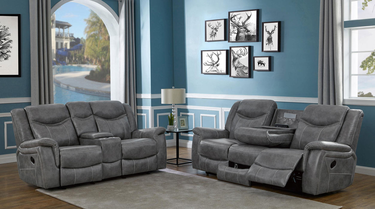 Conrad 2-piece Living Room Set Grey - Furniture Land (Milwaukee, WI)