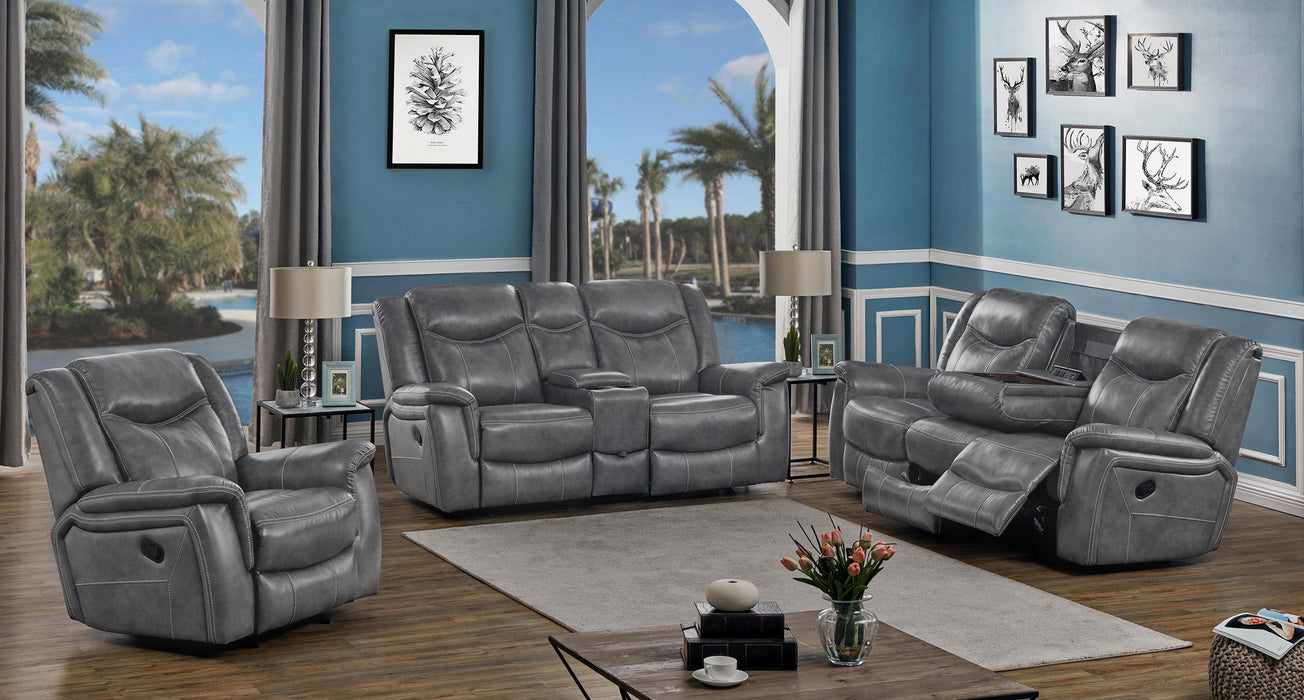 Conrad 3-piece Living Room Set Grey - Furniture Land (Milwaukee, WI)