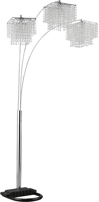 Miriam Crystal Drop Shade Floor Lamp Chrome - Furniture Land (Milwaukee, WI)