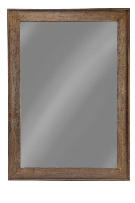 Odafin Rectangle Floor Mirror Distressed Brown - Furniture Land (Milwaukee, WI)