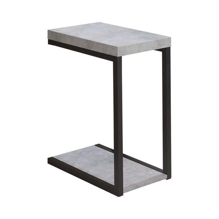 Beck Accent Table Cement and Black - Furniture Land (Milwaukee, WI)