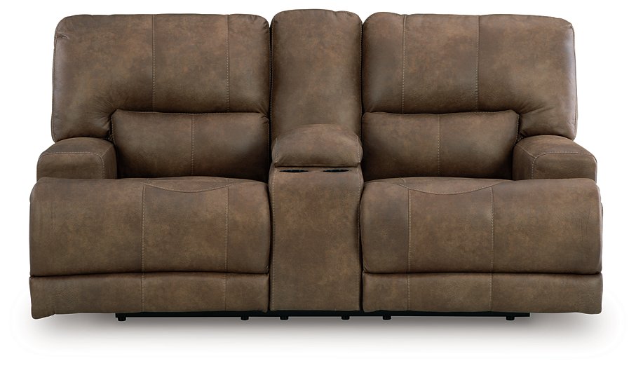 Beckley Place Power Reclining Loveseat with Console - Furniture Land (Milwaukee, WI)