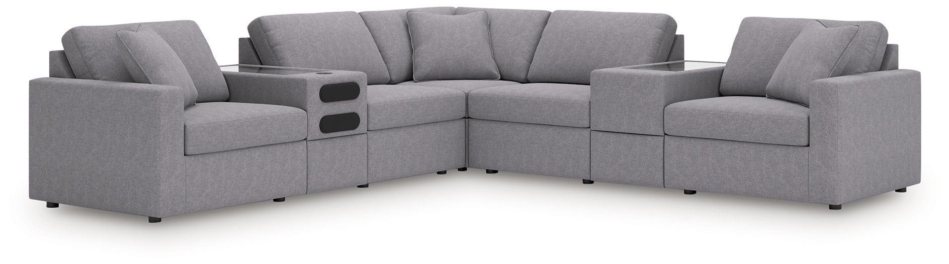 Modmax Balanced Sectional with Audio and Storage Consoles - Furniture Land (Milwaukee, WI)