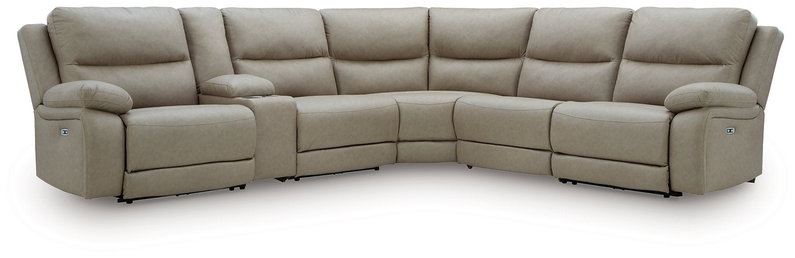Narwhal Place Reclining Sectional with Storage Console - Furniture Land (Milwaukee, WI)