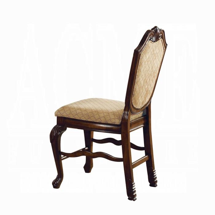 Chateau De Ville Fabric & Espresso Counter Height Chair - Furniture Land (Milwaukee, WI)