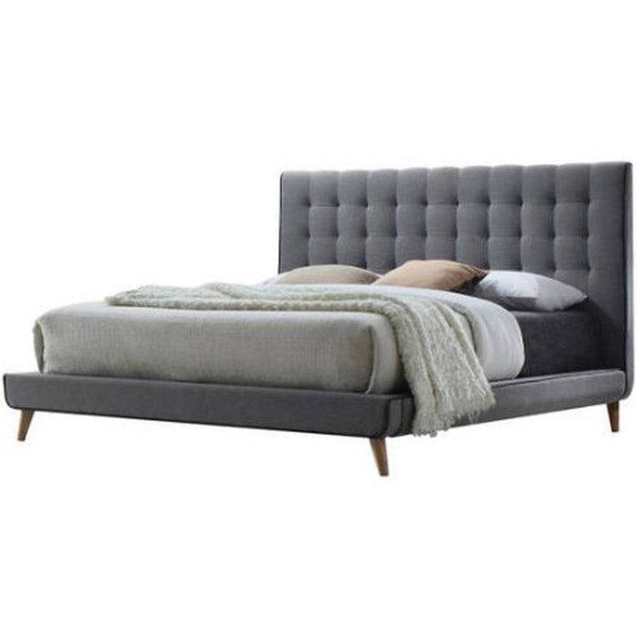 Acme Valda Queen Upholstered Bed in Gray 24520Q - Furniture Land (Milwaukee, WI)