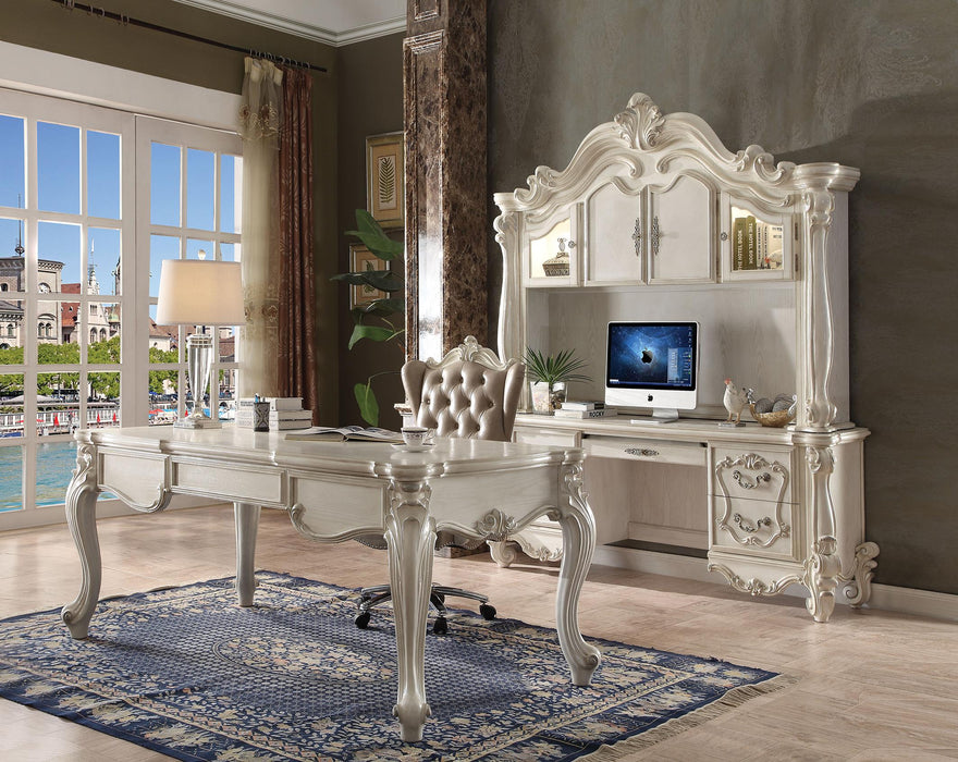 Versailles Vintage Gray PU & Bone White Office Chair - Furniture Land (Milwaukee, WI)