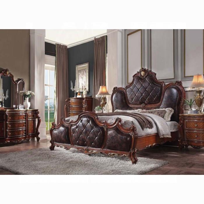 Picardy PU & Cherry Oak California King Bed - Furniture Land (Milwaukee, WI)