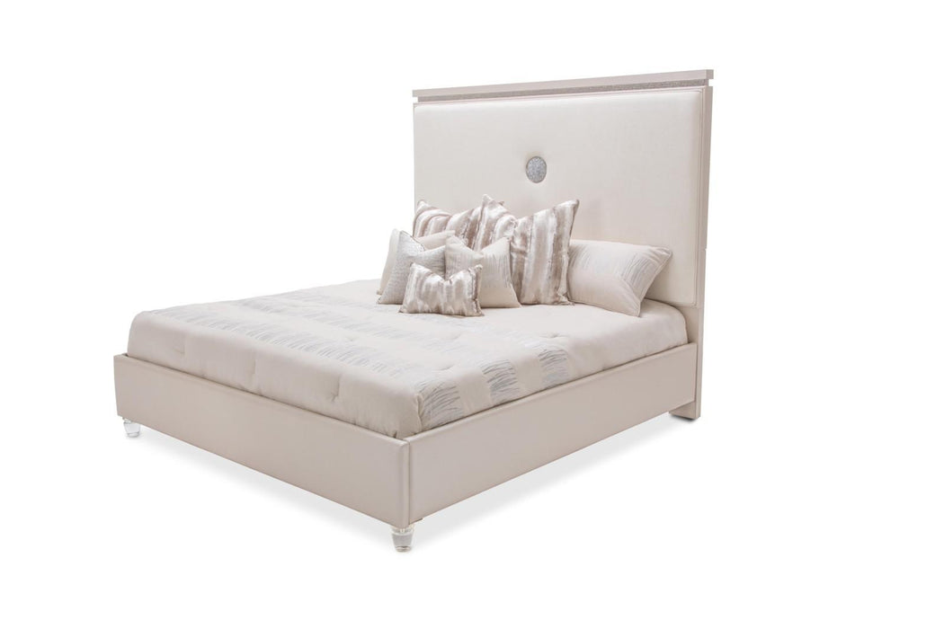 Glimmering Heights Cal King Upholstered Bed in Ivory - Furniture Land (Milwaukee, WI)