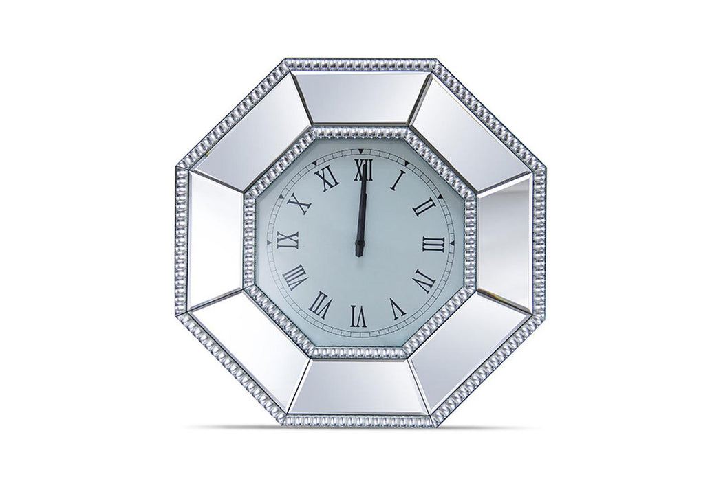 Montreal Octagonal Mirrored Wall Clock - Furniture Land (Milwaukee, WI)