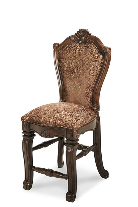 Windsor Court Counter Height Chair in Vintage Fruitwood (Set of 2) - Furniture Land (Milwaukee, WI)