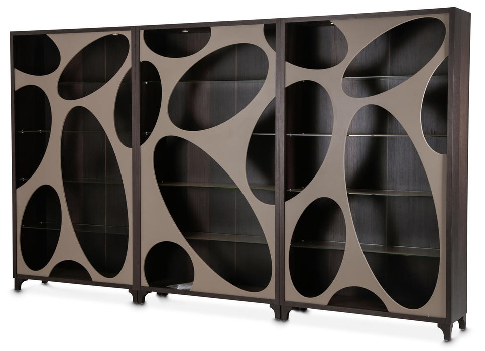 21 Cosmopolitan 3pc Curio in Taupe/Umber - Furniture Land (Milwaukee, WI)