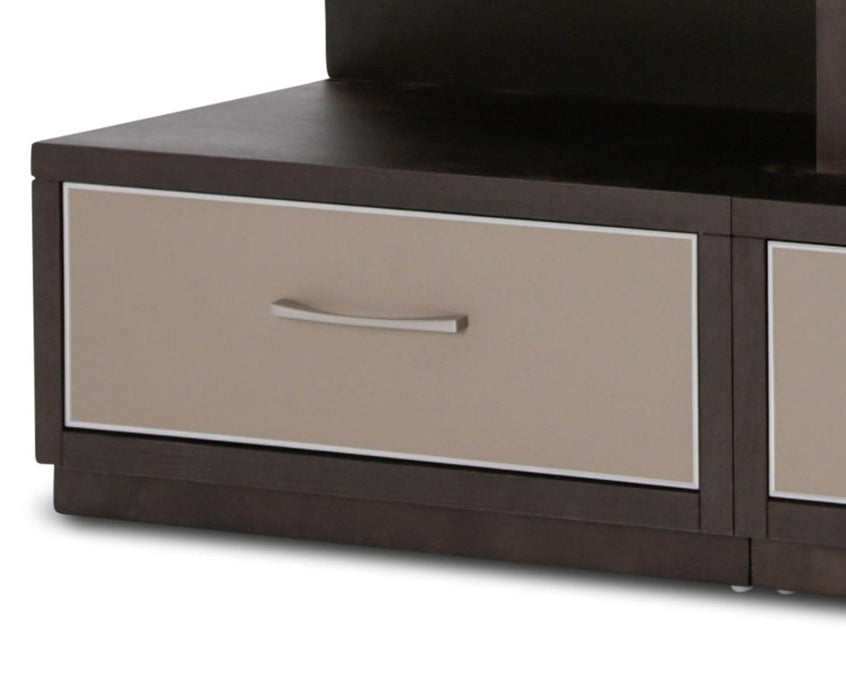 21 Cosmopolitan Left Entertainment Base in Umber/Taupe - Furniture Land (Milwaukee, WI)