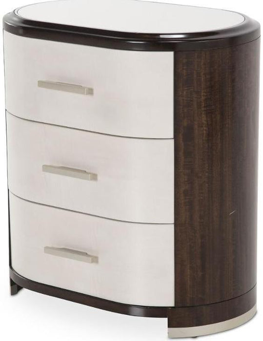 Paris Chic 3 Drawer Nightstand in Espresso - Furniture Land (Milwaukee, WI)