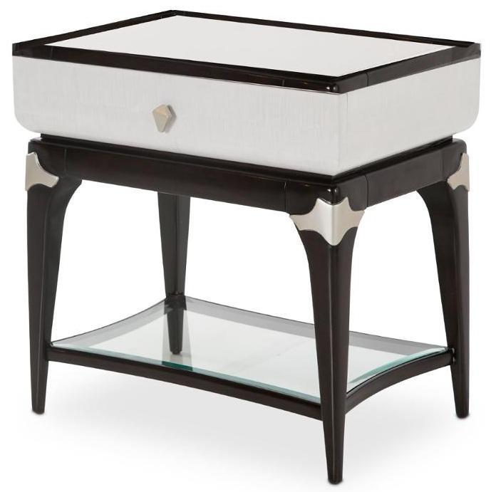 Paris Chic Rectangular End Table/ Nightstand in Espresso - Furniture Land (Milwaukee, WI)