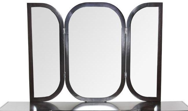 Paris Chic Vanity Wall Mirror in Espresso - Furniture Land (Milwaukee, WI)