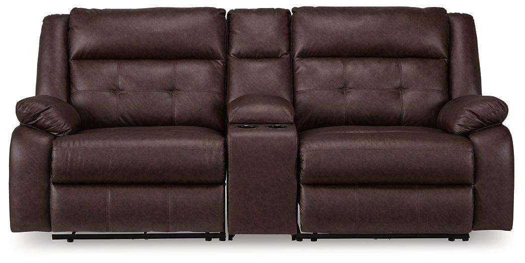 Punch Up Power Reclining Sectional Loveseat with Console - Furniture Land (Milwaukee, WI)