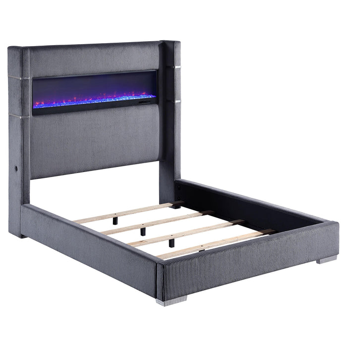 Tisdall California King, E.King & Queen Bed Grey, Black & Queen - Furniture Land (Milwaukee, WI)