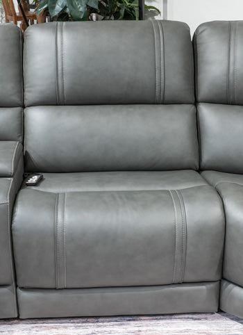 5Z - Pittson Power Reclining Sectional - Furniture Land (Milwaukee, WI)