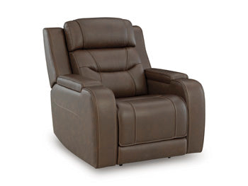 Knightington Power Recliner with Audio Seating - Furniture Land (Milwaukee, WI)
