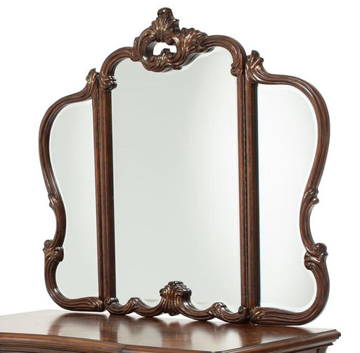 Aico Platine de Royale Vanity Mirror in Light Espresso - Furniture Land (Milwaukee, WI)