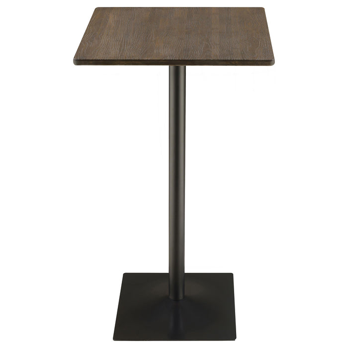 Cavalier 3-piece Square Bar Table Set Dark Elm and Black - Furniture Land (Milwaukee, WI)