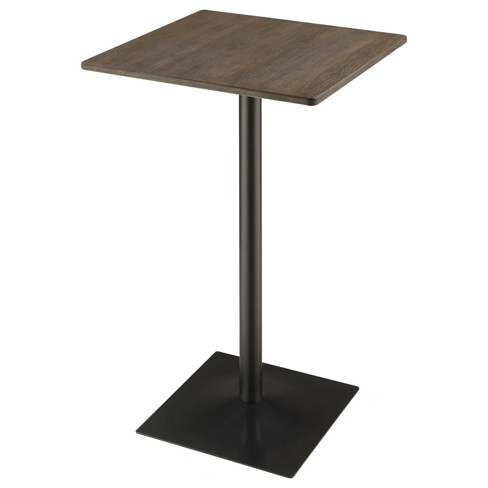 Cavalier 3-piece Square Bar Table Set Dark Elm and Black - Furniture Land (Milwaukee, WI)