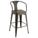 Cavalier 3-piece Square Bar Table Set Dark Elm and Black - Furniture Land (Milwaukee, WI)