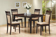 Gabriel 5-piece Rectangular 59-inch Closed Back Dining Set Cappuccino - Furniture Land (Milwaukee, WI)