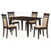 Gabriel 5-piece Rectangular 59-inch Closed Back Dining Set Cappuccino - Furniture Land (Milwaukee, WI)
