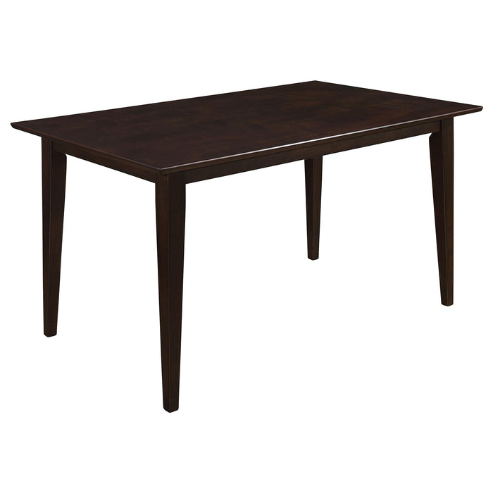 Gabriel 5-piece Rectangular 59-inch Closed Back Dining Set Cappuccino - Furniture Land (Milwaukee, WI)