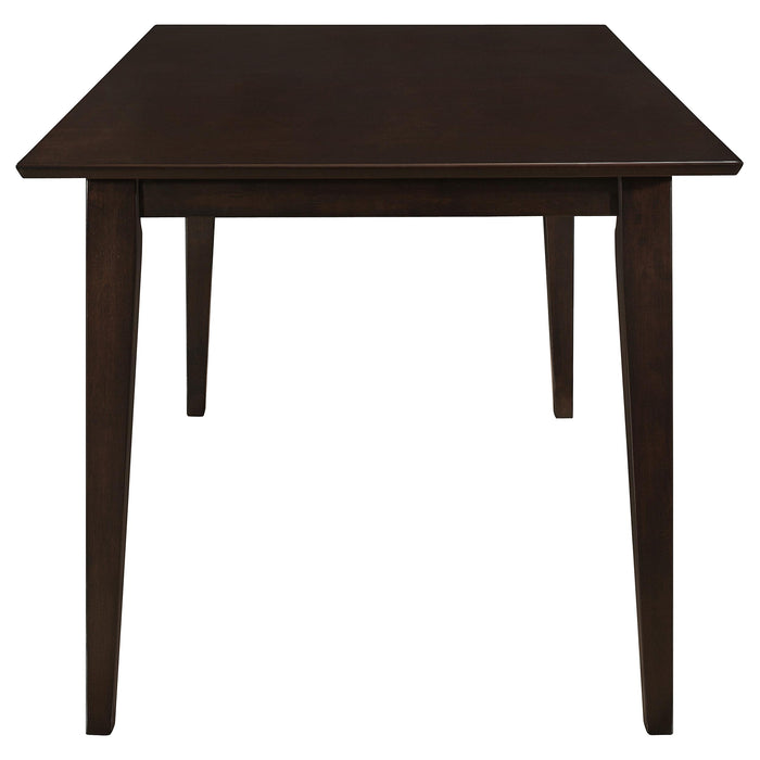 Gabriel 5-piece Rectangular 59-inch Closed Back Dining Set Cappuccino - Furniture Land (Milwaukee, WI)