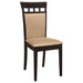 Gabriel 5-piece Rectangular 59-inch Closed Back Dining Set Cappuccino - Furniture Land (Milwaukee, WI)